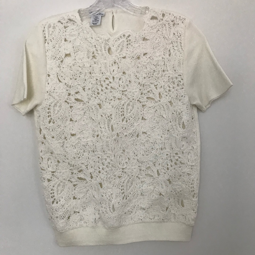 Oscar de la rental lace top